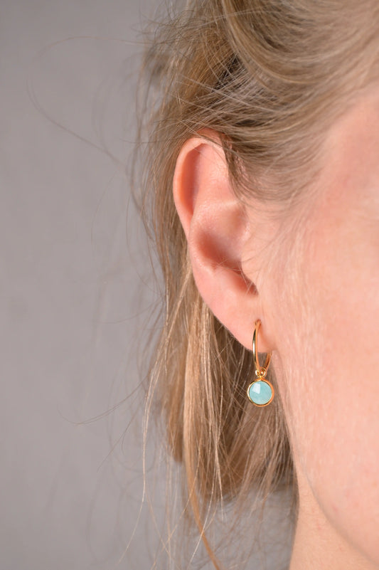 Aqua Amazonit Creolen Schick und nachhaltig