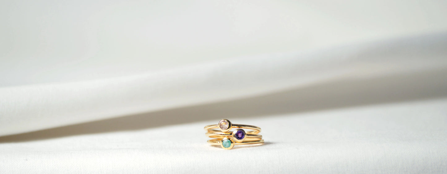 Custom Stackable Birthstone Rings
