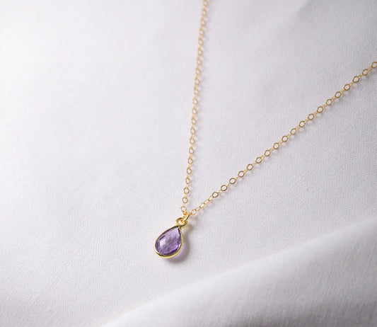 Echter Amethyst Anhänger gold