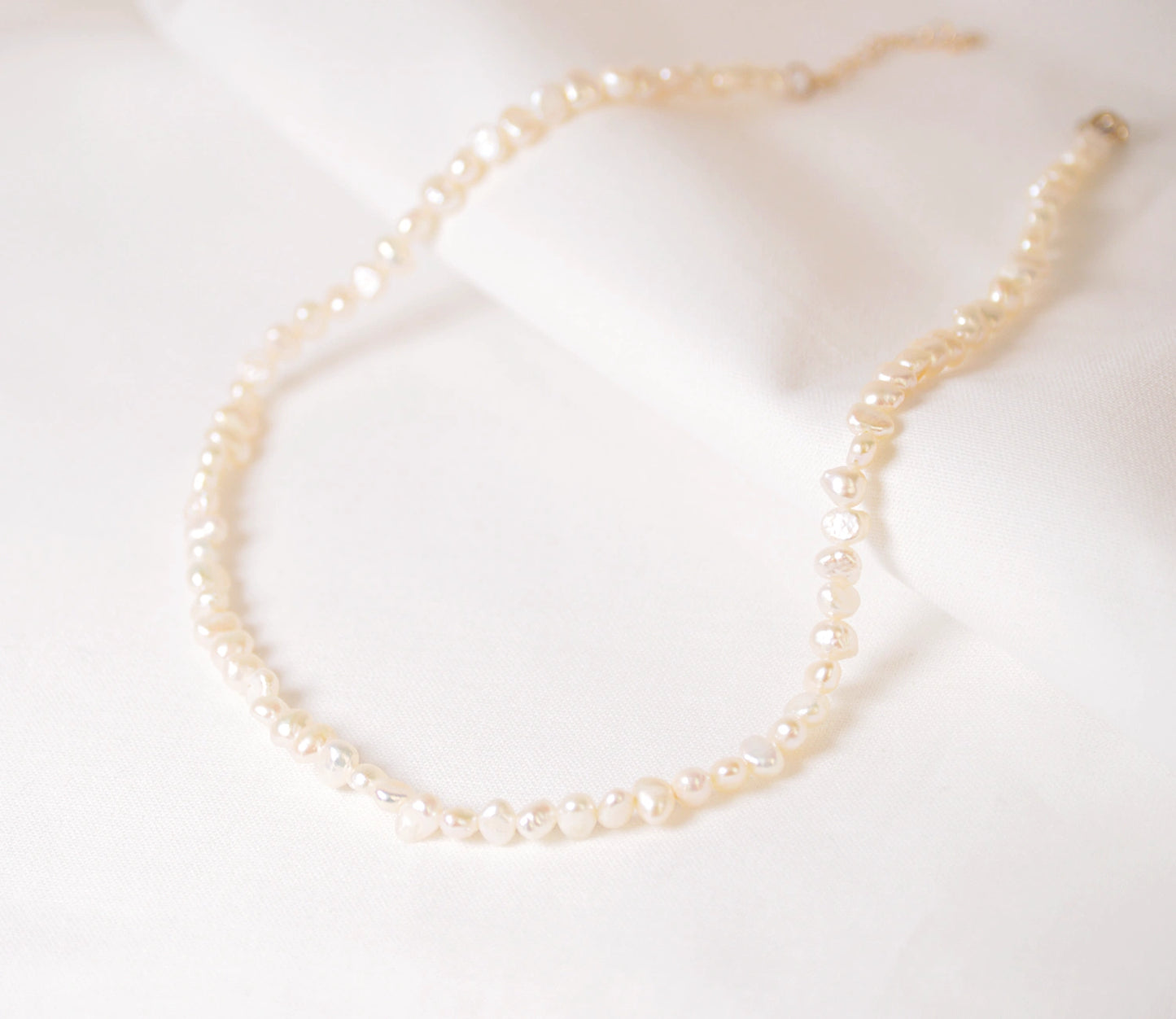 Süßwasser Perlenkette Set gold