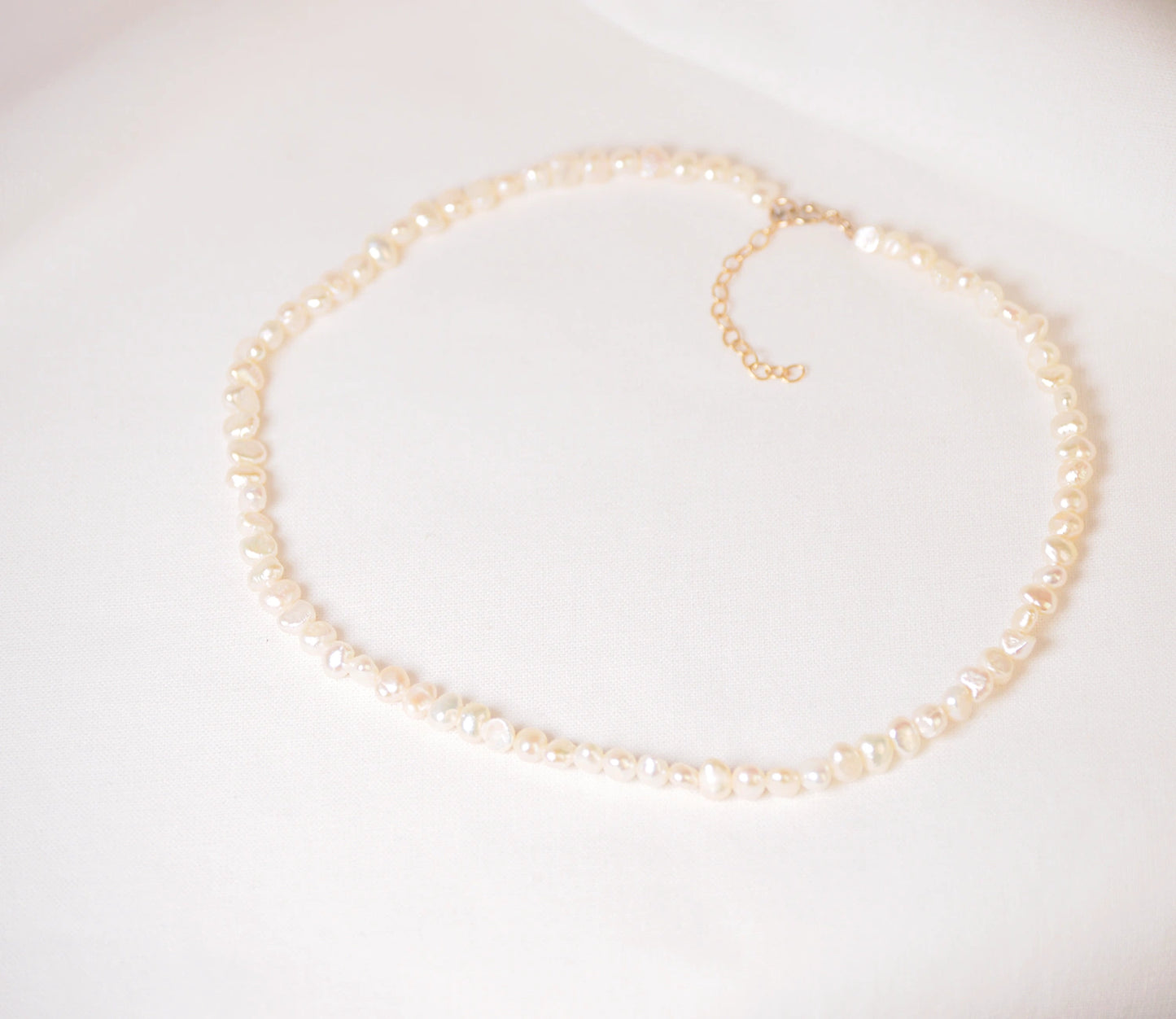 Süßwasser Perlenkette Set gold