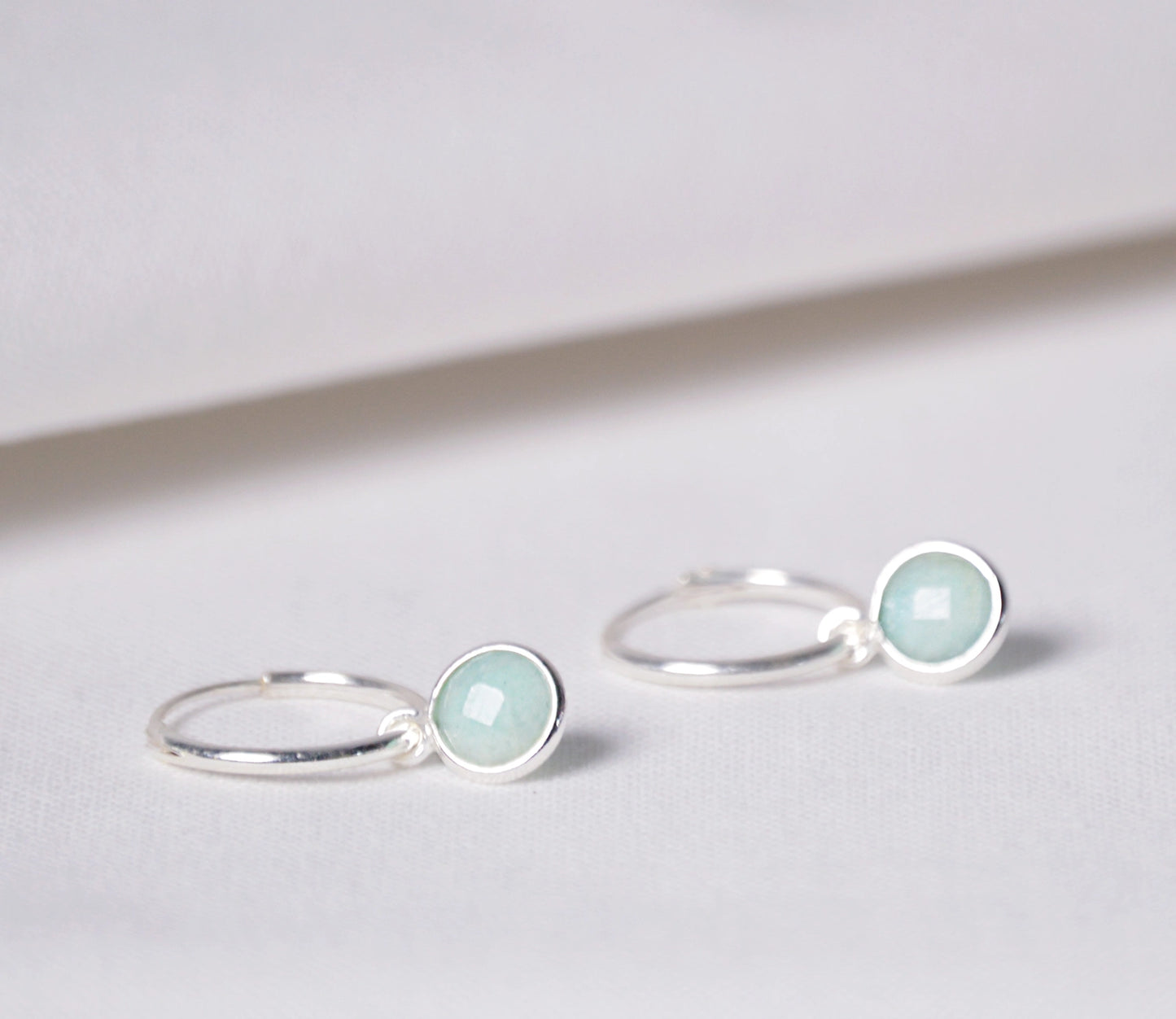 Aqua Amazonit Creolen Schick und nachhaltig