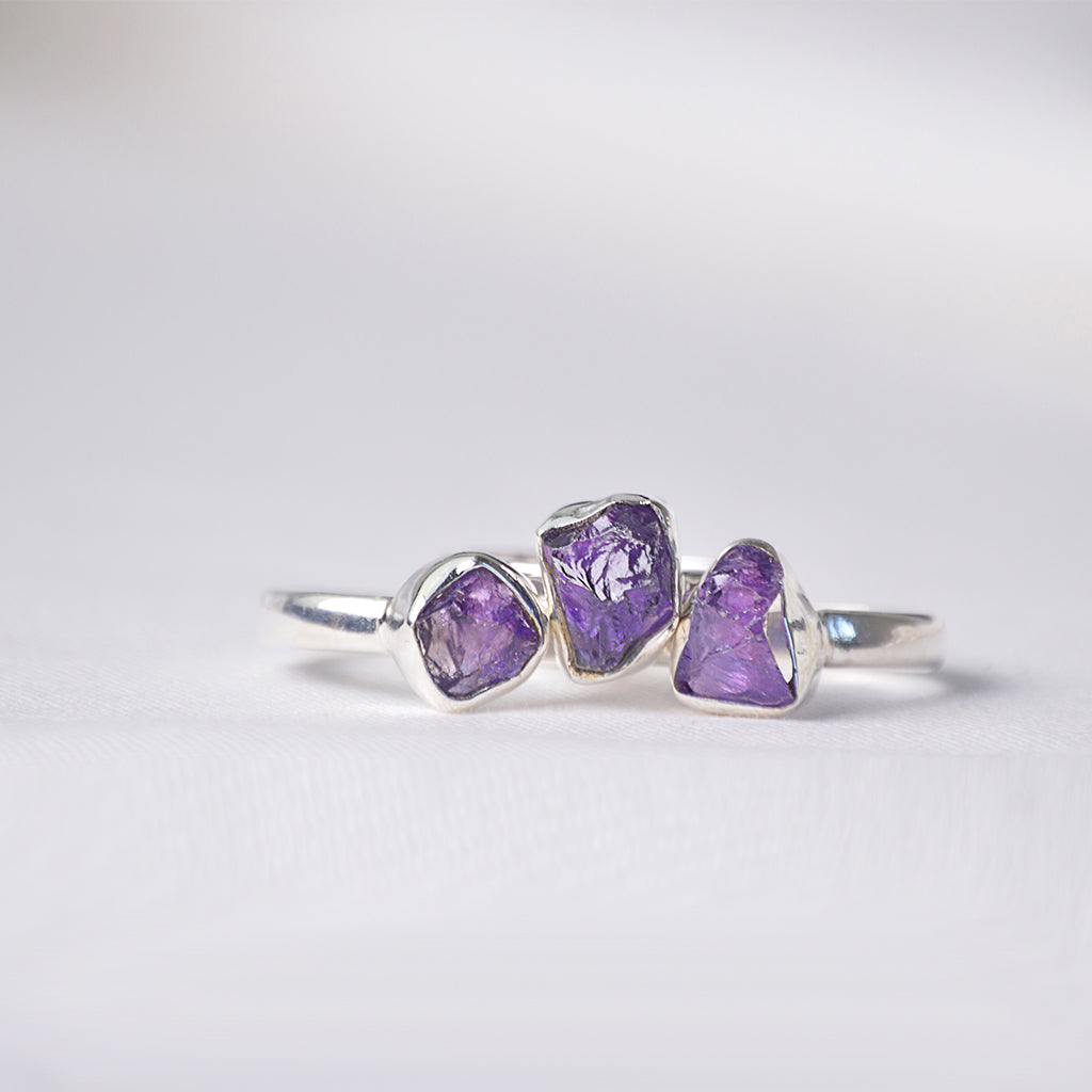 Edelsteinring mit Amethyst