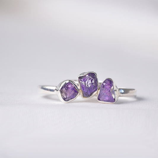 Edelsteinring mit Amethyst