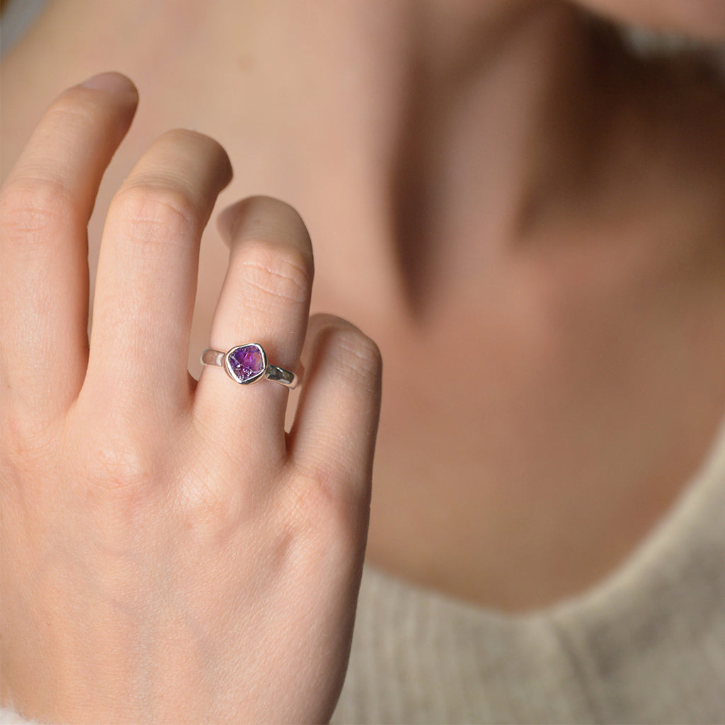 Edelsteinring mit Amethyst