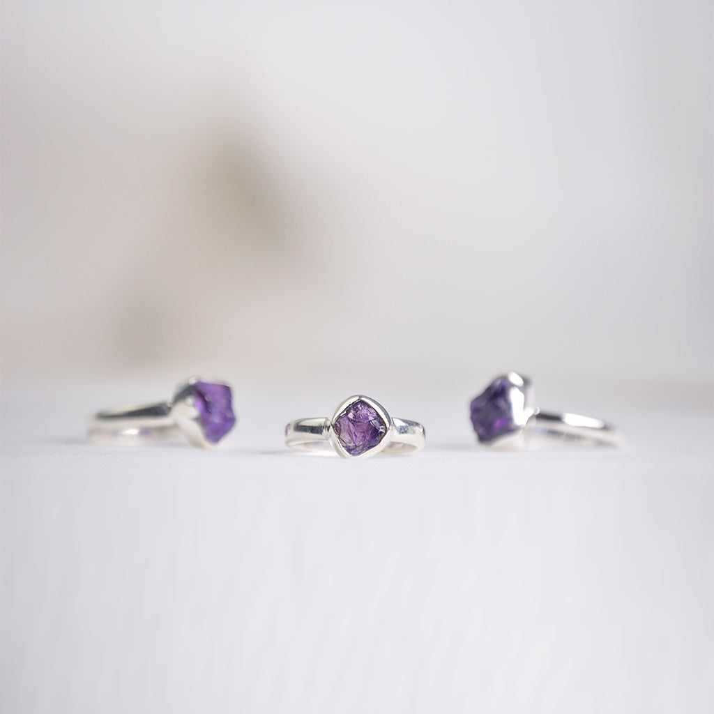Edelsteinring mit Amethyst