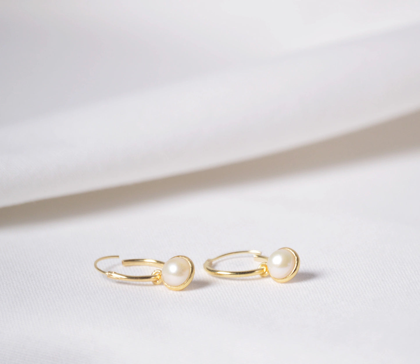 Süßwasser Perlen Creolen Ohrringe