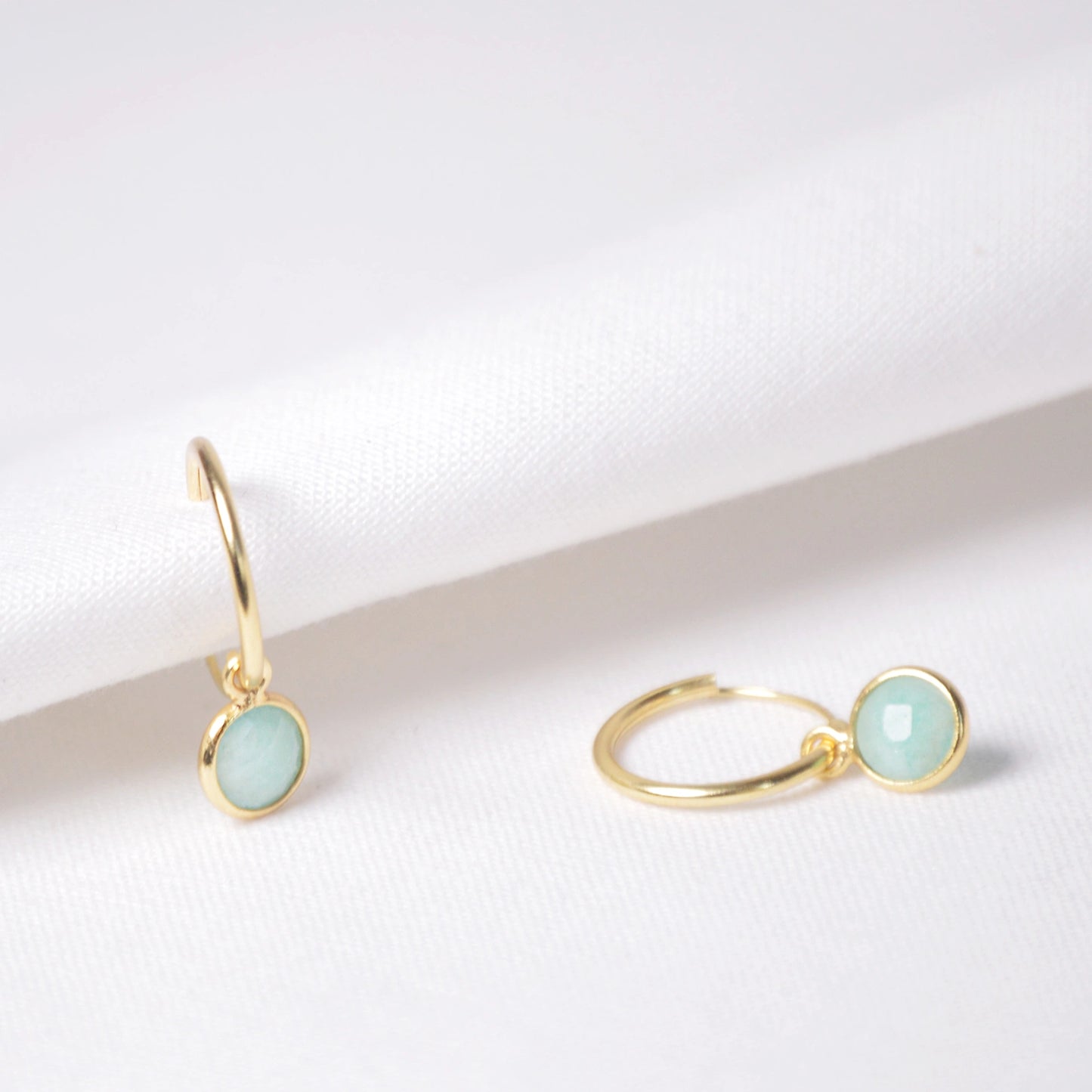 Aqua Amazonit Creolen Schick und nachhaltig