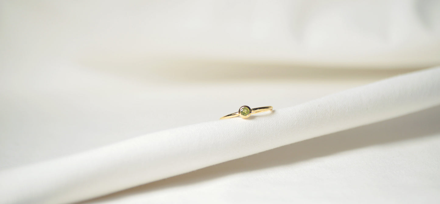 Simple Gold Ring with Gemstone